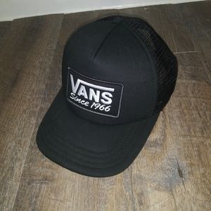 Black Vans Trucker Hat